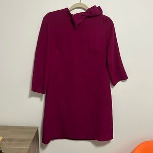 Cute knee length fuchsia dress